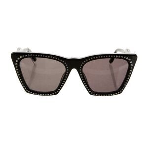 Illesteva Black Geometric Sunglasses with Rhinestones